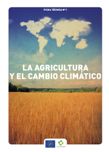 Portada Fact sheet nº 1. Agriculture and climate change